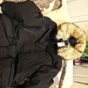 Man's Super Heavy Polo Coat with Fur Hood Brand New Never worn  XL/TALL